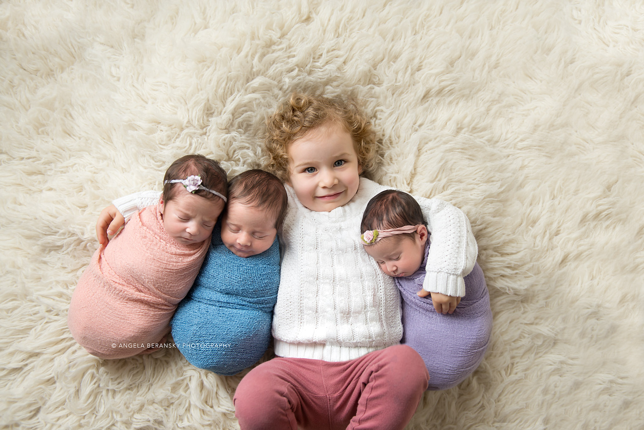 Newborn Triplets Session. SAN DIEGO, CA