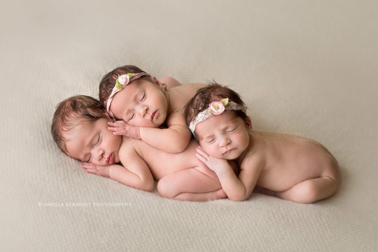 Newborn Triplets Session. SAN DIEGO, CA
