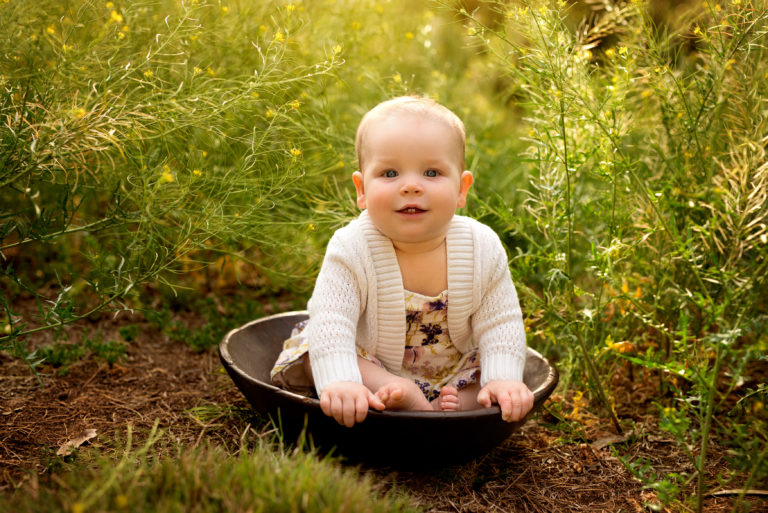 Sweet baby Brenna. 9 month milestone session.  Presidio Park. San Diego.