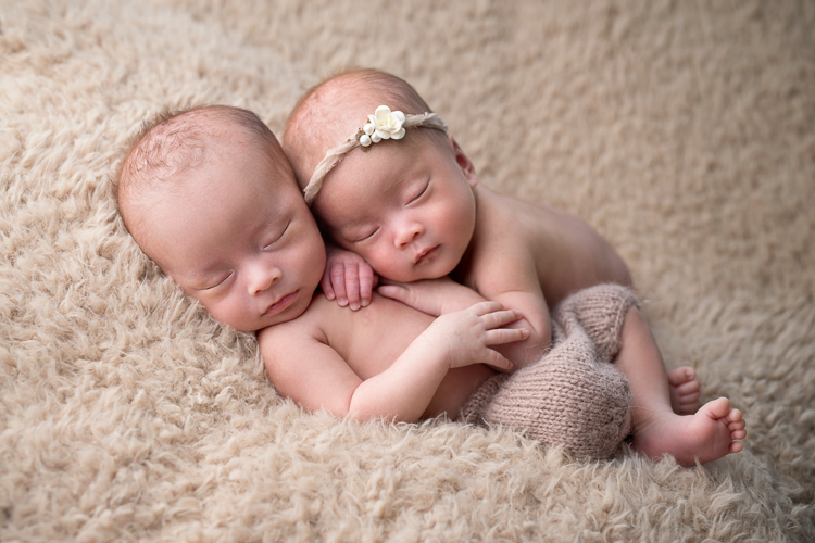 San Diego Newborn Photographer. Twins newborn session.