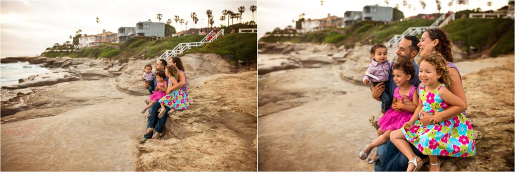 San Diego Family Photographer, Family Portraits San Diego, Windansea Beach, Wind and Sea beach, Family session with three kids. Beautiful family with three kids and the beach.
