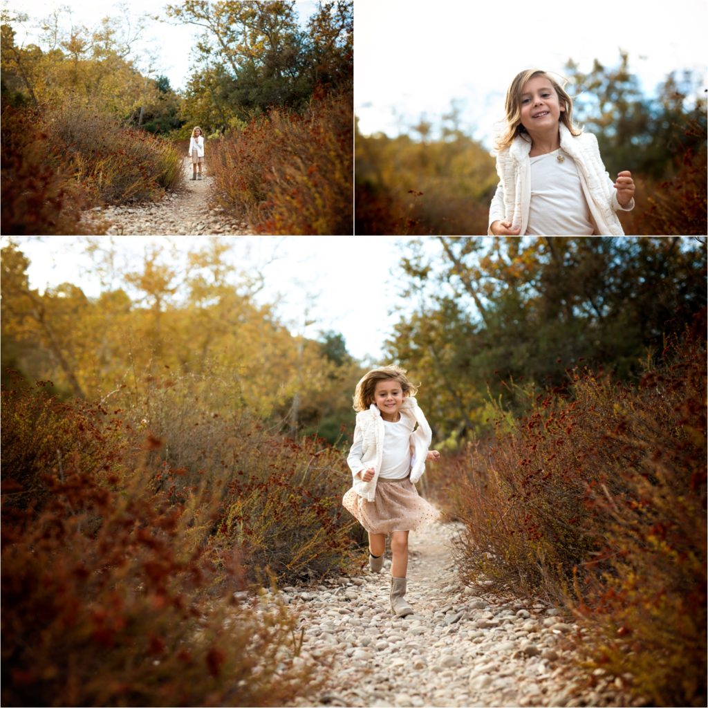 San Diego Family photographer, San Diego Newborn Photographer. Marian Bear park. Family of three. little girl running